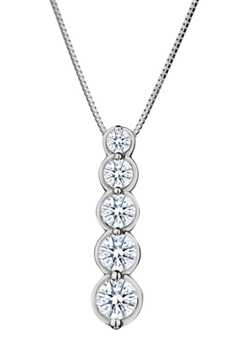 1.00 Carat of Lab Grown Diamonds Pendant, 10kt White Gold.....................NOW