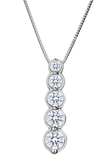 1.00 Carat of Lab Grown Diamonds Pendant, 10kt White Gold.....................NOW