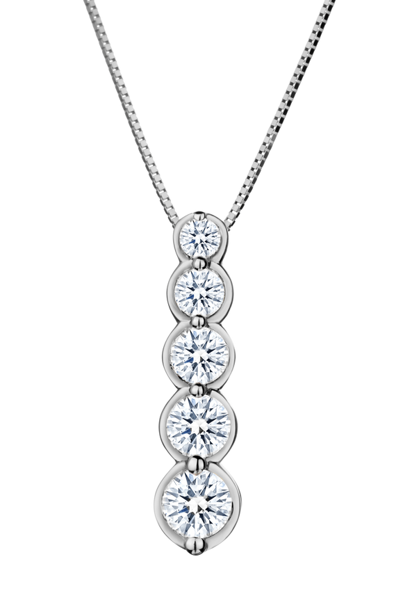 1.00 Carat of Lab Grown Diamonds Pendant, 10kt White Gold.....................NOW