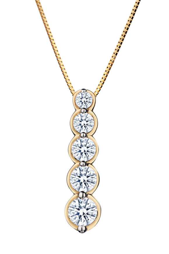 1.00 Carat of Lab Grown Diamonds Pendant, 10kt Yellow Gold.....................NOW
