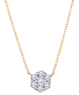 .50 Carat of Lab Grown Diamonds Pendant, 10kt Yellow Gold.....................NOW