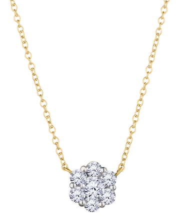 .50 Carat of Lab Grown Diamonds Pendant, 10kt Yellow Gold.....................NOW - Griffin Jewellery Designs