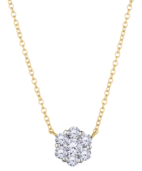 .50 Carat of Lab Grown Diamonds Pendant, 10kt Yellow Gold.....................NOW