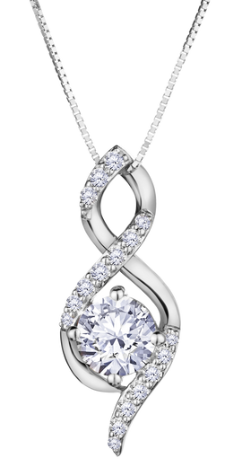 .77 Carat of Lab Grown Diamonds Pendant, 10kt White Gold.....................NOW