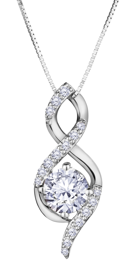 .77 Carat of Lab Grown Diamonds Pendant, 10kt White Gold.....................NOW