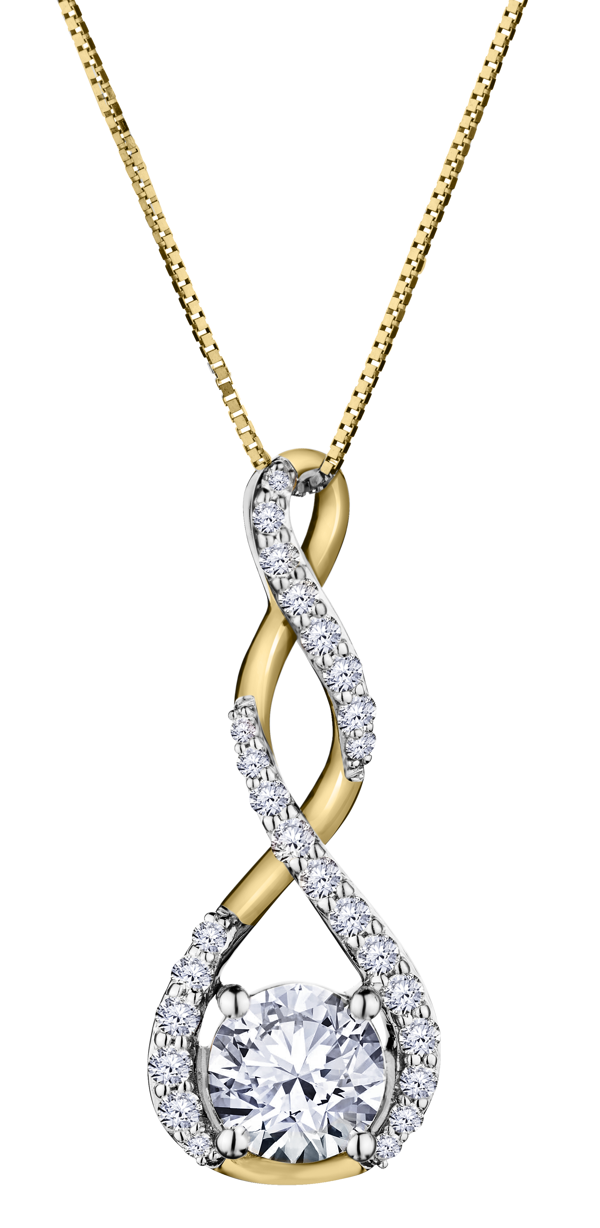 .81 Carat of Lab Grown Diamonds Pendant, 10kt Yellow Gold.....................NOW
