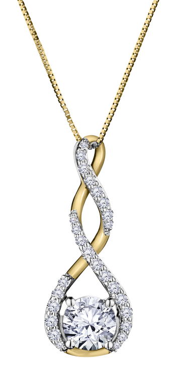 .81 Carat of Lab Grown Diamonds Pendant, 10kt Yellow Gold.....................NOW - Griffin Jewellery Designs