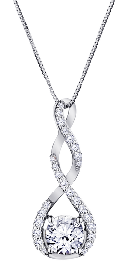 .81 Carat of Lab Grown Diamonds Pendant, 10kt White Gold.....................NOW