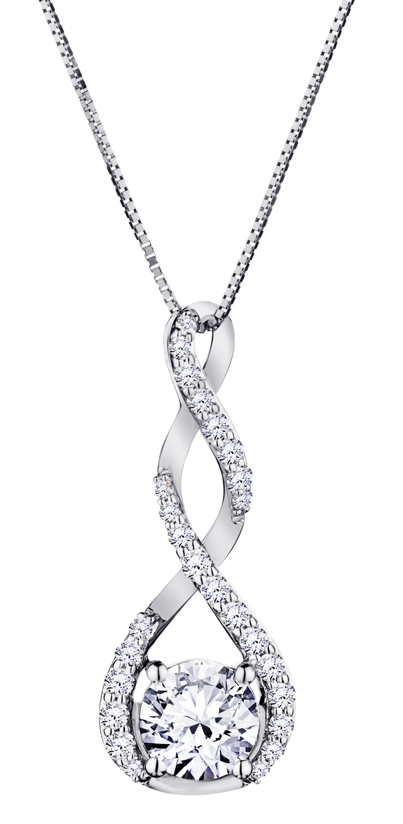 .81 Carat of Lab Grown Diamonds Pendant, 10kt White Gold.....................NOW