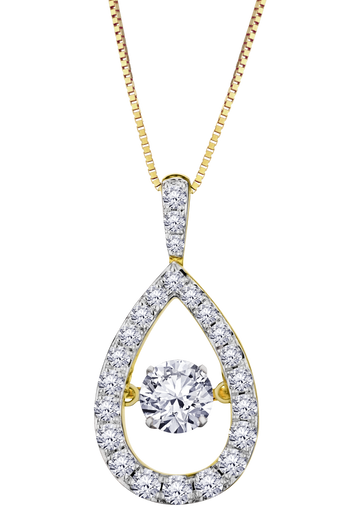 1.00 Carat Of Lab Grown Diamonds "Dancing Diamond" Pendant, 10kt Yellow Gold.....................NOW - Griffin Jewellery Designs