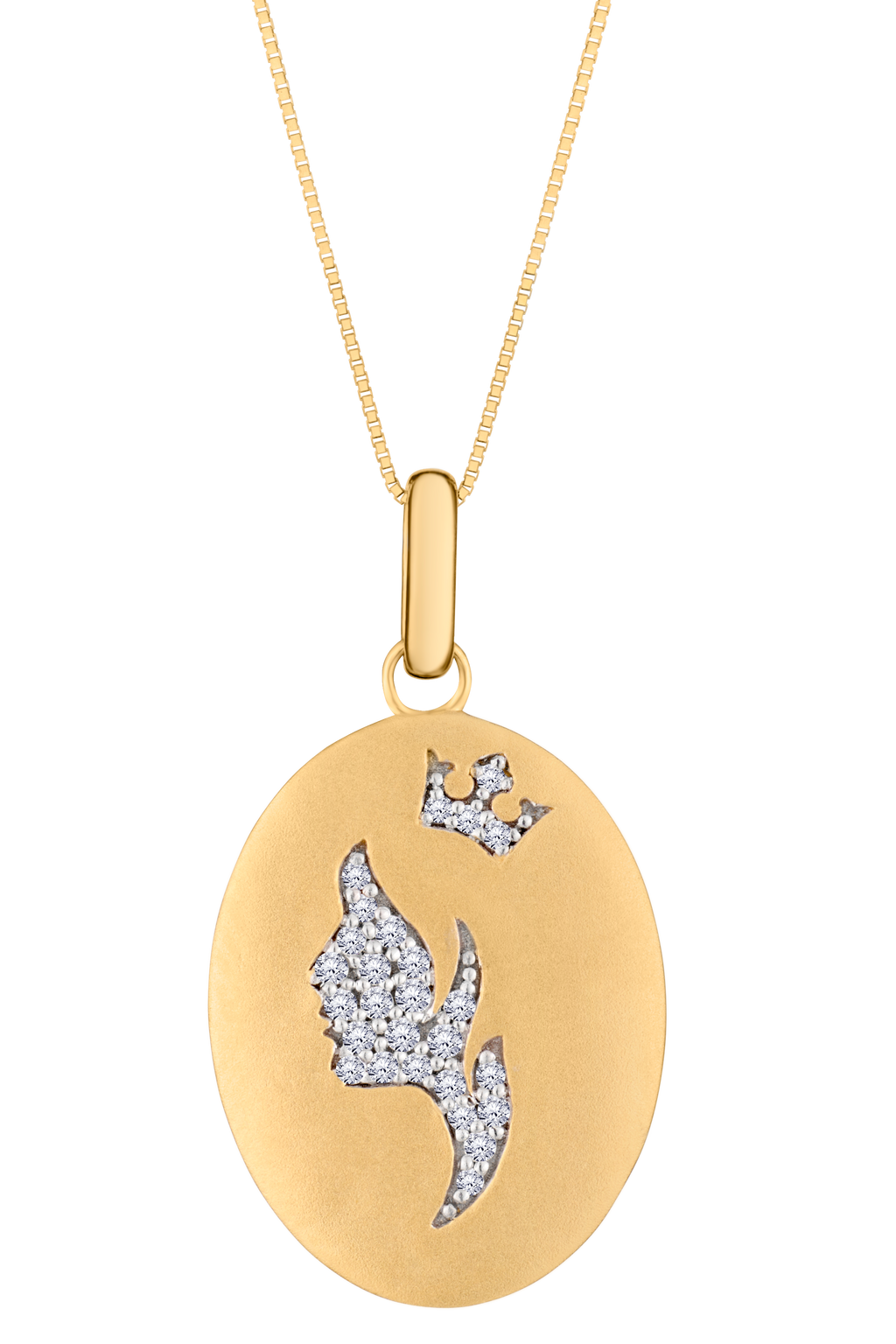 .13 Carat Of Lab Grown Diamonds "Princess" Pendant, 10kt Yellow Gold.....................NOW