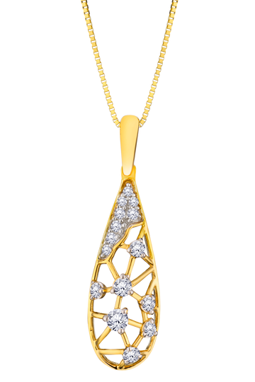 .20 Carat Of Lab Grown  Diamonds Pendant, 10kt Yellow Gold.....................NOW