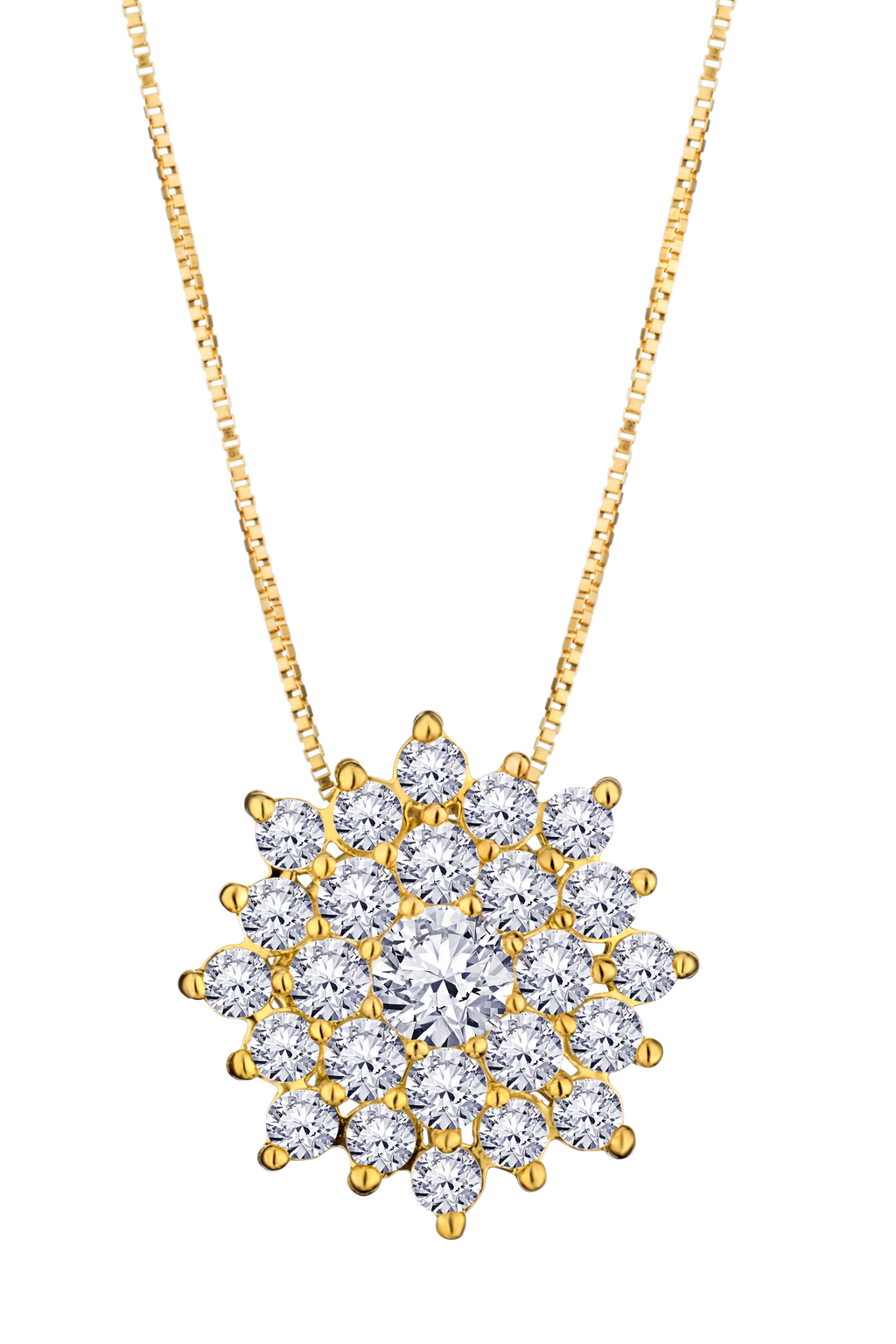 75 Carat Of Lab Grown Diamonds "Snowflake" Pendant