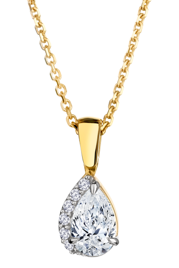 .54 Carat of Lab Grown Diamonds "Pear" Shape Pendant, 10kt Yellow Gold.....................NOW