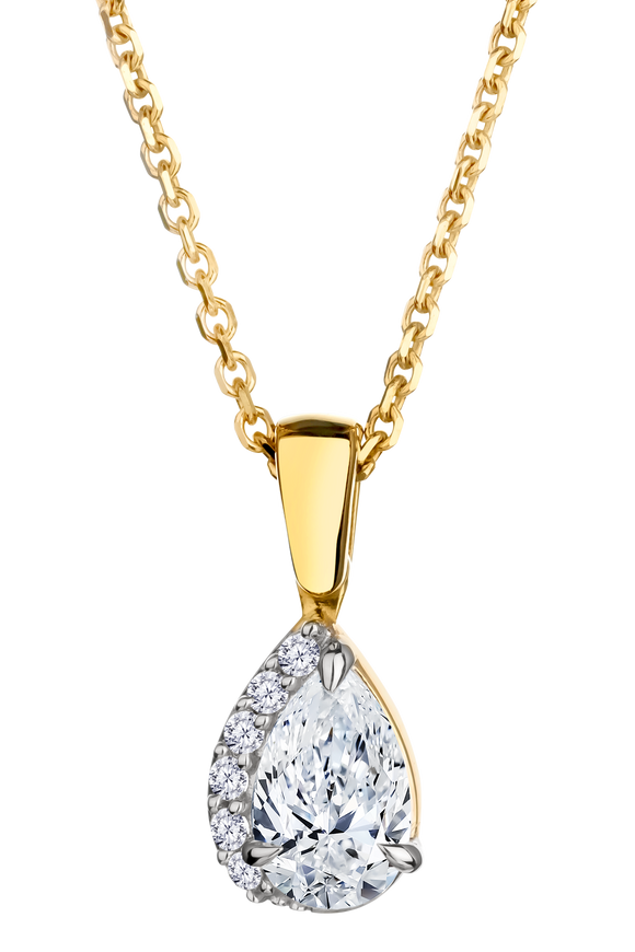 .54 Carat of Lab Grown Diamonds "Pear" Shape Pendant, 10kt Yellow Gold.....................NOW