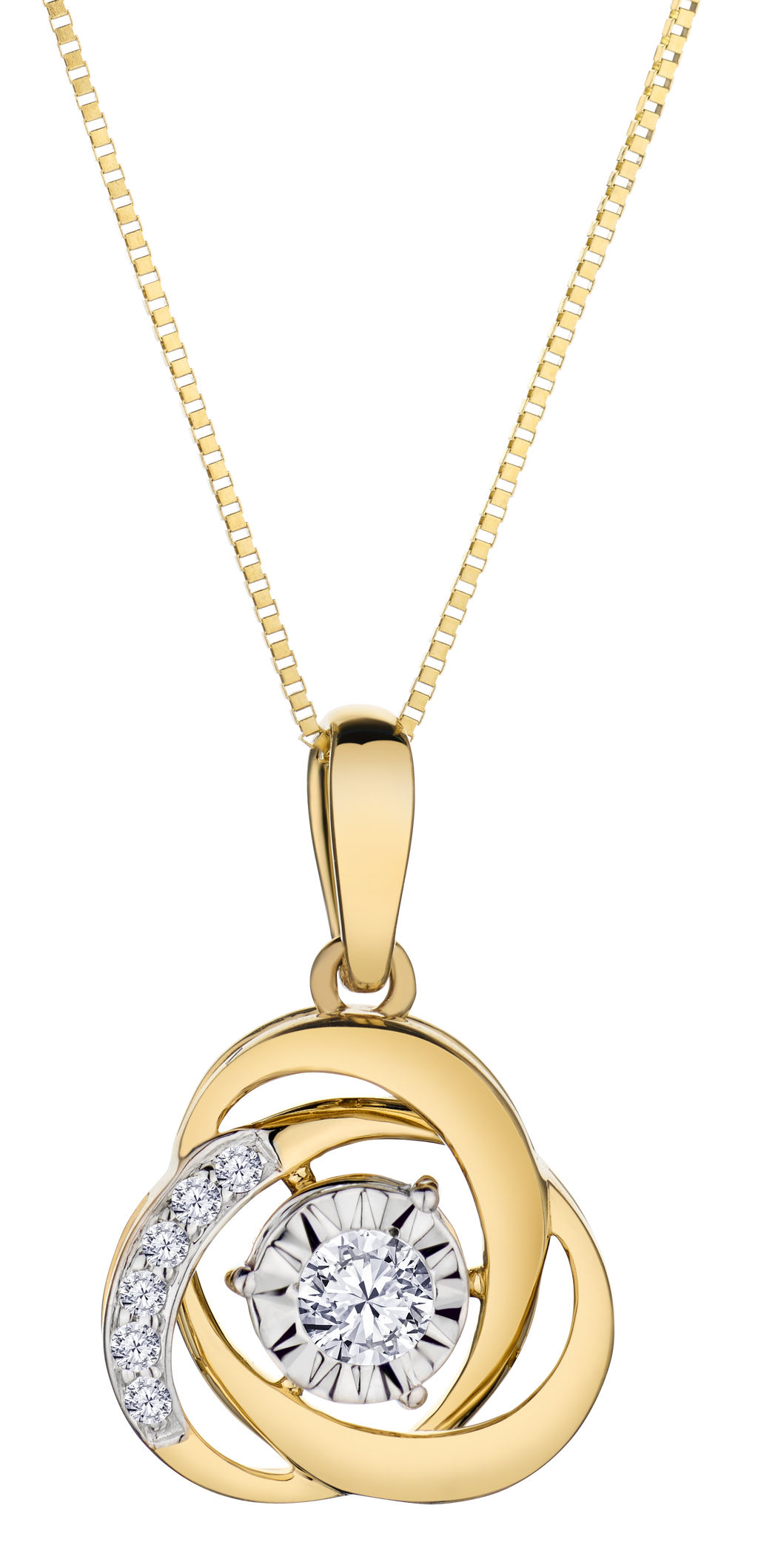 .15 Carat of Lab Grown Diamonds Miracle Pendant, 10kt Yellow Gold.....................NOW