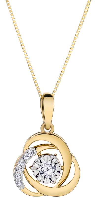 .15 Carat of Lab Grown Diamonds Miracle Pendant, 10kt Yellow Gold.....................NOW - Griffin Jewellery Designs