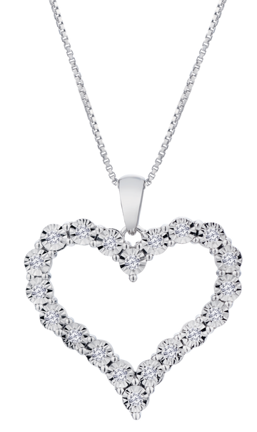 .25 Carat of Lab Grown Diamonds Heart "Miracle" Pendant, Sterling Silver.....................NOW - Griffin Jewellery Designs