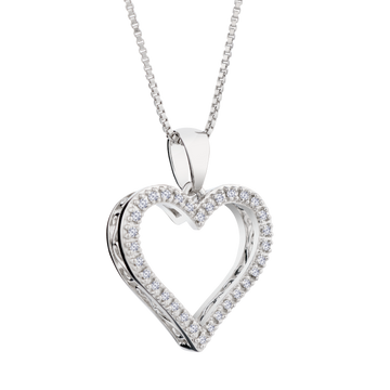 .10 Carat of Lab Grown Diamonds Heart Pendant, Sterling Silver.....................NOW - Griffin Jewellery Designs
