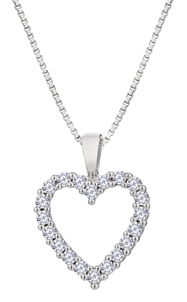 .25 Carat of Lab Grown Diamonds Heart Pendant, Sterling Silver.....................NOW - Griffin Jewellery Designs