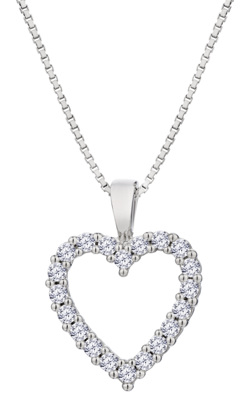 .25 Carat of Lab Grown Diamonds Heart Pendant, Sterling Silver.....................NOW - Griffin Jewellery Designs