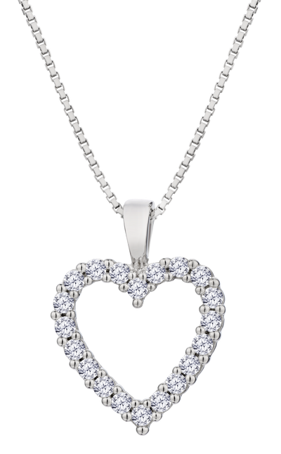 .25 Carat of Lab Grown Diamonds Heart Pendant, Sterling Silver.....................NOW - Griffin Jewellery Designs