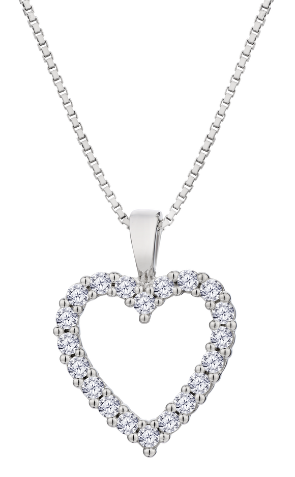 .25 Carat of Lab Grown Diamonds Heart Pendant, Sterling Silver.....................NOW - Griffin Jewellery Designs