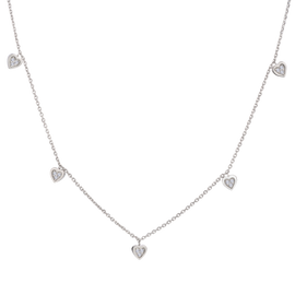 .10 Carat of Lab Grown Diamonds Multi Heart Pendant, Sterling Silver.....................NOW - Griffin Jewellery Designs