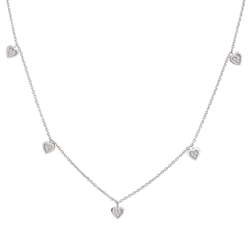 .10 Carat of Lab Grown Diamonds Multi Heart Pendant, Sterling Silver.....................NOW - Griffin Jewellery Designs