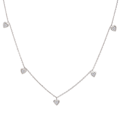 .10 Carat of Lab Grown Diamonds Multi Heart Pendant, Sterling Silver.....................NOW - Griffin Jewellery Designs