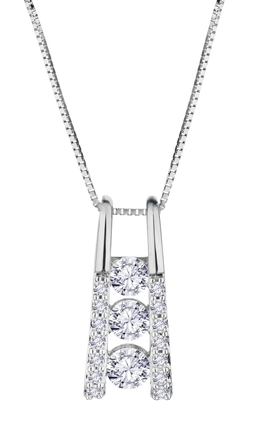 .33 Carat Lab Grown Diamond "Past, Present, Future" Pendant, 10kt White Gold.....................NOW - Griffin Jewellery Designs