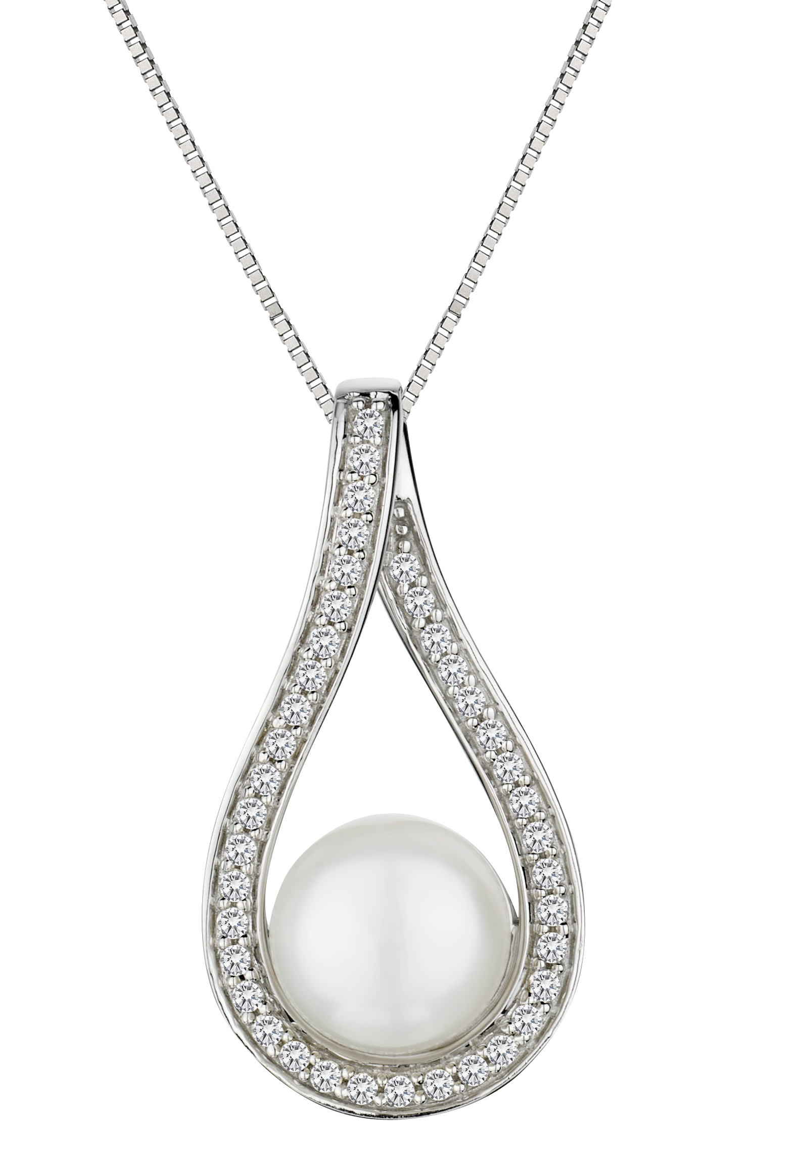 Pearl and .20 Carat of Diamonds Pendant, 10kt White Gold.....................NOW