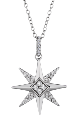 Product image of .20 Carat of Diamonds "Star of Light" Pendant with Chain from Griffin Jewellery designs