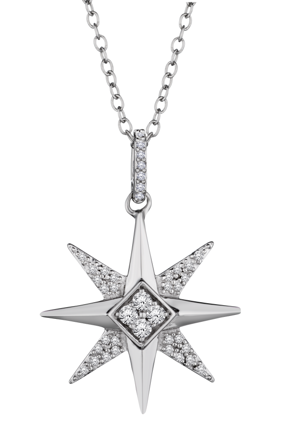 Product image of .20 Carat of Diamonds "Star of Light" Pendant with Chain from Griffin Jewellery designs