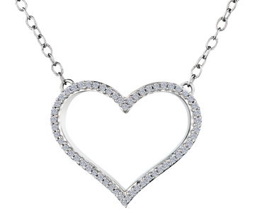 .11 Carat of Diamonds Heart Pendant, Silver.....................NOW