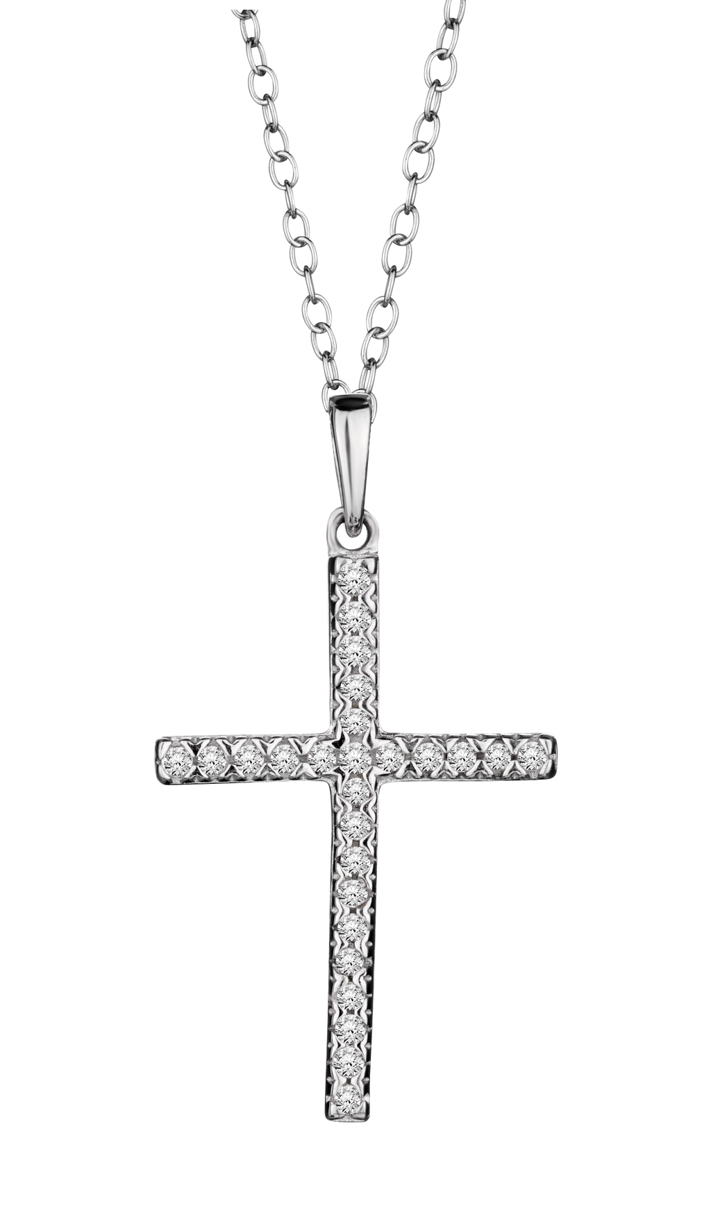 .11 Carat of Diamond Cross Pendant, Silver.....................NOW