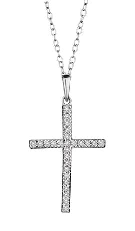 .11 Carat of Diamond Cross Pendant, Silver.....................NOW