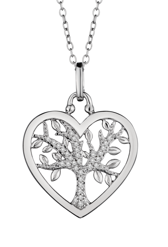 .15 Carat of Diamonds "Tree of Life" Family Pendant, Silver.....................NOW