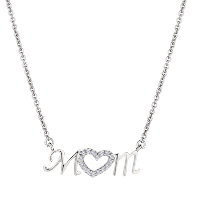 .06 Carat of Diamonds "Mom" Pendant, Sterling Silver.....................NOW - Griffin Jewellery Designs