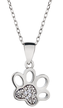 .02 Carat Diamond "Paw" Pendant, Sterling Silver.....................NOW - Griffin Jewellery Designs