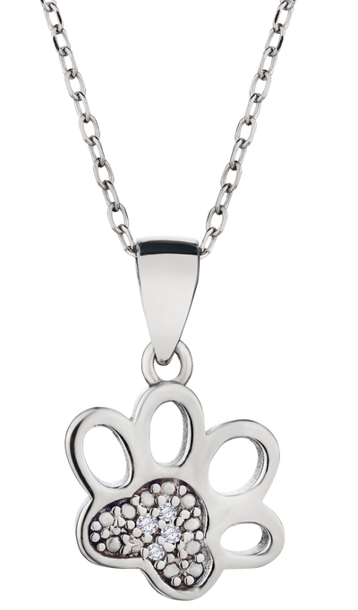 .02 Carat Diamond "Paw" Pendant, Sterling Silver.....................NOW - Griffin Jewellery Designs