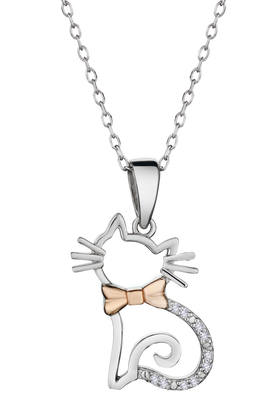 .03 Carat Diamond "Cat" Pendant, Rose Gold Plated & Sterling Silver.....................NOW - Griffin Jewellery Designs