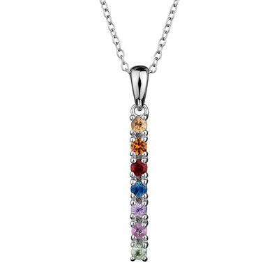 .55 Carat Genuine Multi-Colour Sapphire Pendant,  Sterling Silver. Necklaces and Pendants. Griffin Jewellery Designs. 