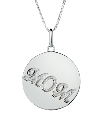 "Mom" Disc Pendant, Silver.....................NOW - Griffin Jewellery Designs