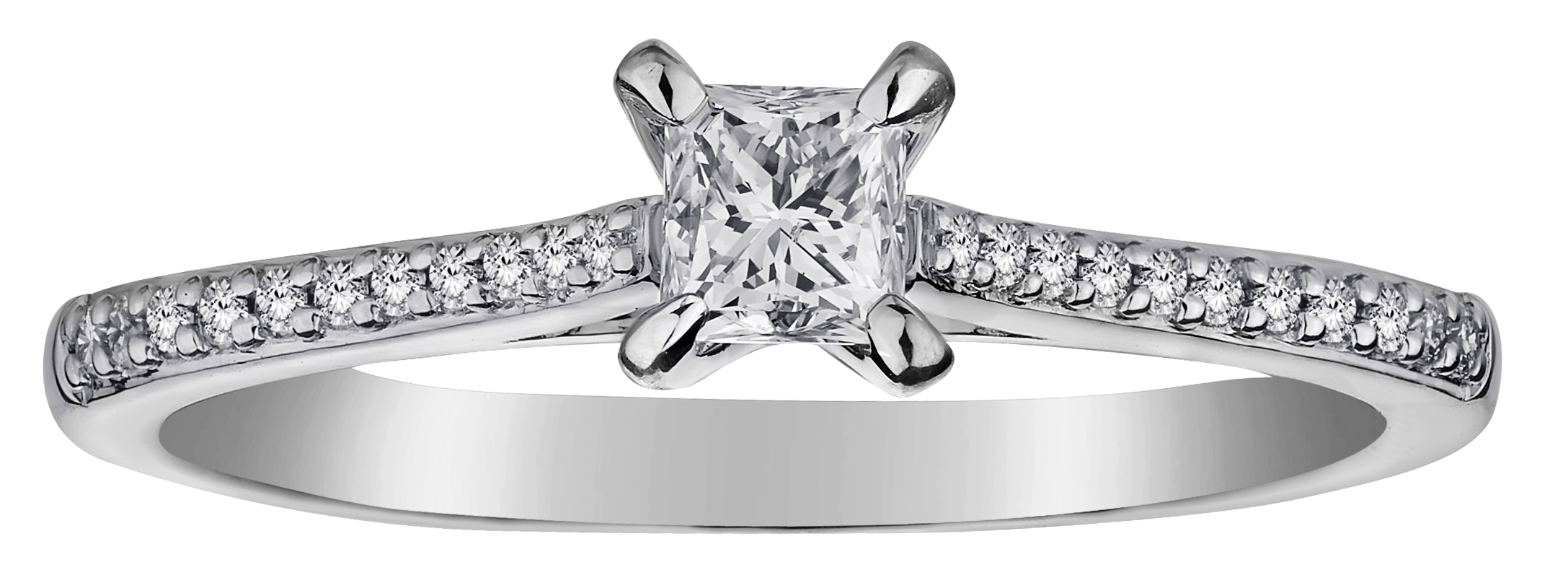 .65 Carat of Canadian Diamonds "Princess" Engagement Ring, 10kt White Gold.....................NOW