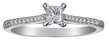 .65 Carat of Canadian Diamonds "Princess" Engagement Ring, 10kt White Gold.....................NOW