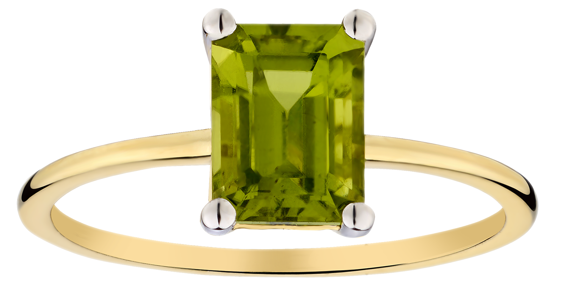 1.90 Carat of Genuine Peridot Ring, 10kt Yellow Gold.....................NOW