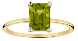 1.90 Carat of Genuine Peridot Ring, 10kt Yellow Gold.....................NOW