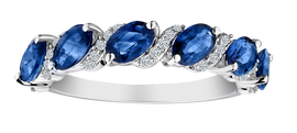 1.92 Carat of Blue Sapphire & .22 Carat of Diamonds Ring, 14kt White Gold.....................NOW