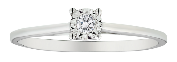 .05 Carat of Diamonds "I Promise" Ring, 10kt White Gold.....................NOW